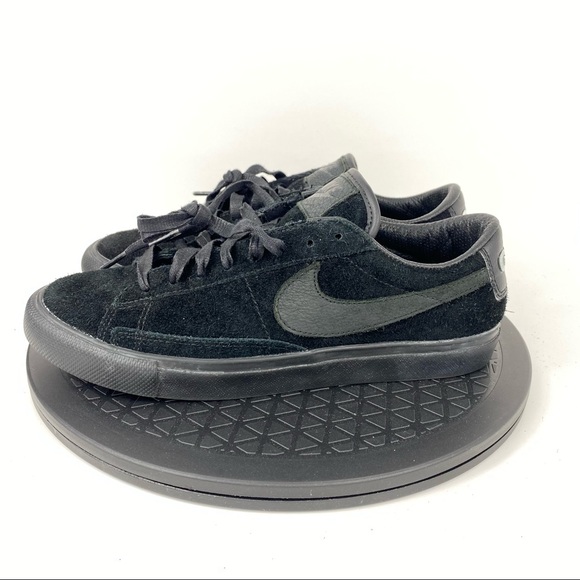 Nike Blazer Low Premium CDG Comme Gracons Black Suede 633699-009 Men's Size 6 - Picture 3 of 14